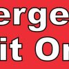 Emergency Exit Only Permanent Vinyl Sticker