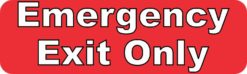 Emergency Exit Only Permanent Vinyl Sticker