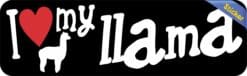 10in x 3in I Love My Llama Bumper Sticker