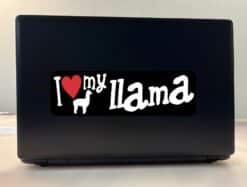 10in x 3in I Love My Llama Bumper Sticker