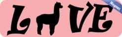 10in x 3in Love Llama Magnet