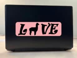 10in x 3in Love Llama Bumper Sticker