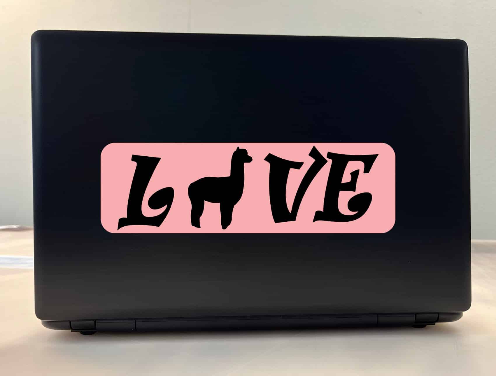 10in x 3in Love Llama Bumper Sticker