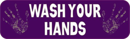 Purple Wash Your Hands Magnet