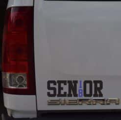 10in x 3in Blue Senior 18 Sticker