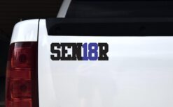 10in x 3in Blue SEN18R Sticker