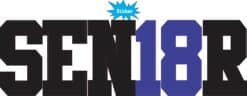 10in x 3in Blue SEN18R Sticker
