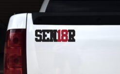 10in x 3in Red SEN18R Sticker