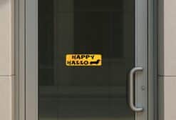 10in x 3in Happy Halloweenie Bumper Sticker