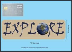 10in x 3in Explore Magnet