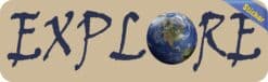 10in x 3in Explore Bumper Sticker