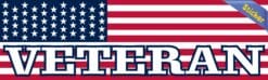 10in x 3in American Flag Veteran Bumper Sticker