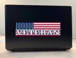 10in x 3in American Flag Veteran Bumper Sticker