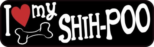 I Love My Shih-Poo Bumper Sticker