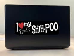 10in x 3in I Love My Shih-Poo Bumper Sticker