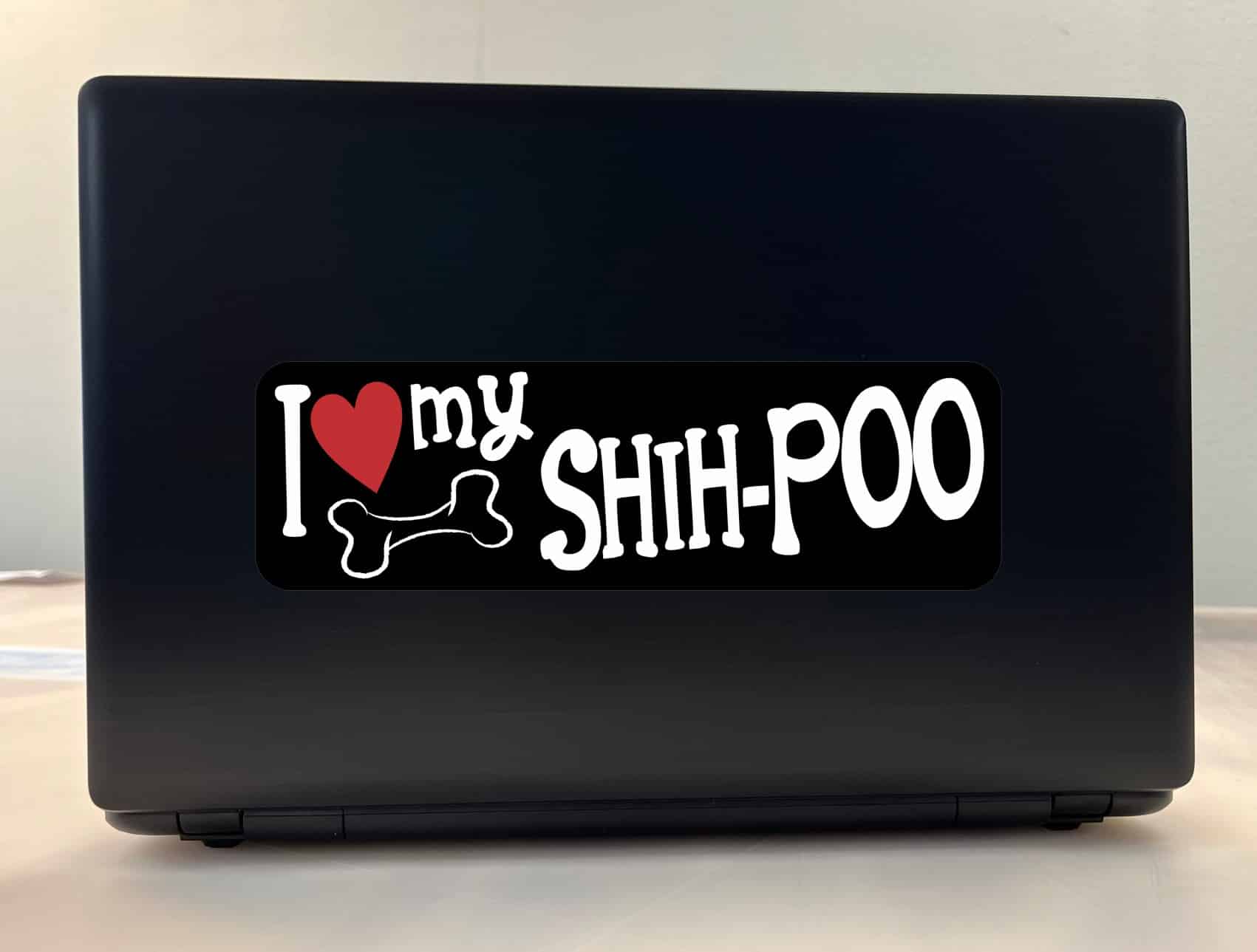 10in x 3in I Love My Shih-Poo Bumper Sticker