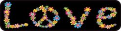 Floral Peace Sign Love Magnet