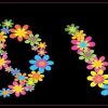 Floral Peace Sign Love Sticker