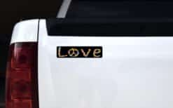 8in x 2in Floral Peace Symbol Love Sticker