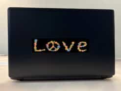 8in x 2in Floral Peace Symbol Love Sticker