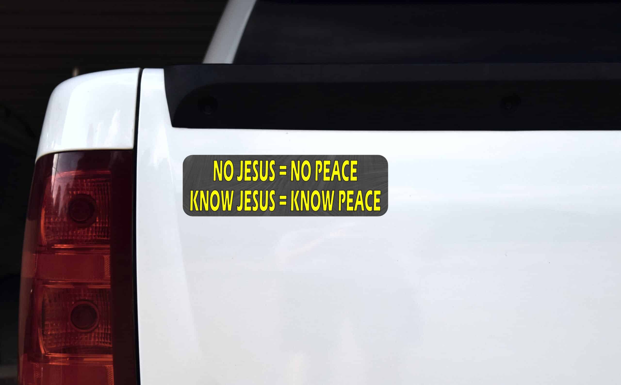 10in x 3in Know Jesus Know Peace Magnet