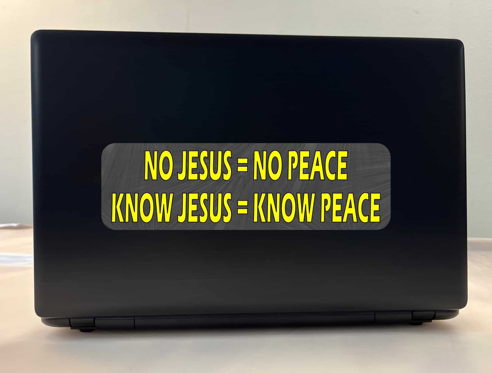 10in x 3in Know Jesus Know Peace Bumper Sticker