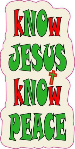 Christmas Know Jesus Know Peace Sticker