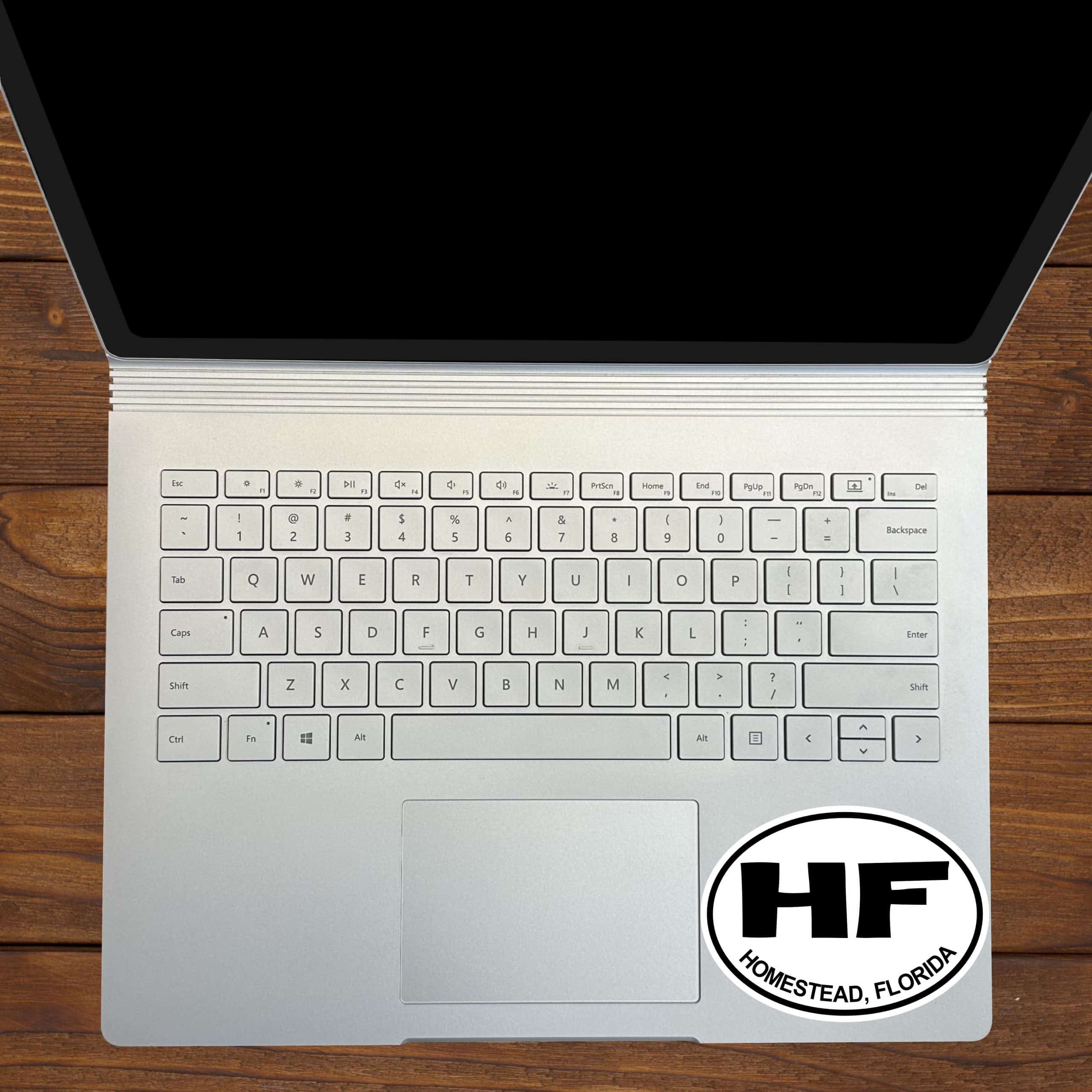 4in x 3in Oval HF Homestead Florida Sticker - Image 4