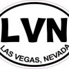 Oval LVN Las Vegas Nevada Sticker