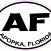Oval AF Apopka Florida Sticker