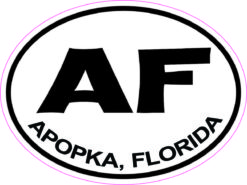 Oval AF Apopka Florida Sticker