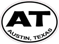 Oval AT Austin Texas Sticker