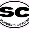 Oval SC Sacramento California Sticker