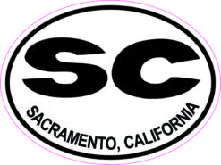 Oval SC Sacramento California Sticker