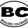 Oval BC Boulder Colorado Sticker