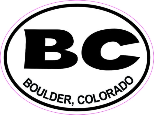 Oval BC Boulder Colorado Sticker