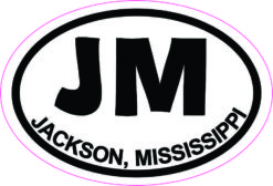 Oval JM Jackson Mississippi Sticker