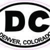 Oval DC Denver Colorado Sticker