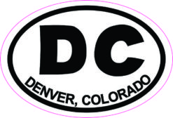 Oval DC Denver Colorado Sticker