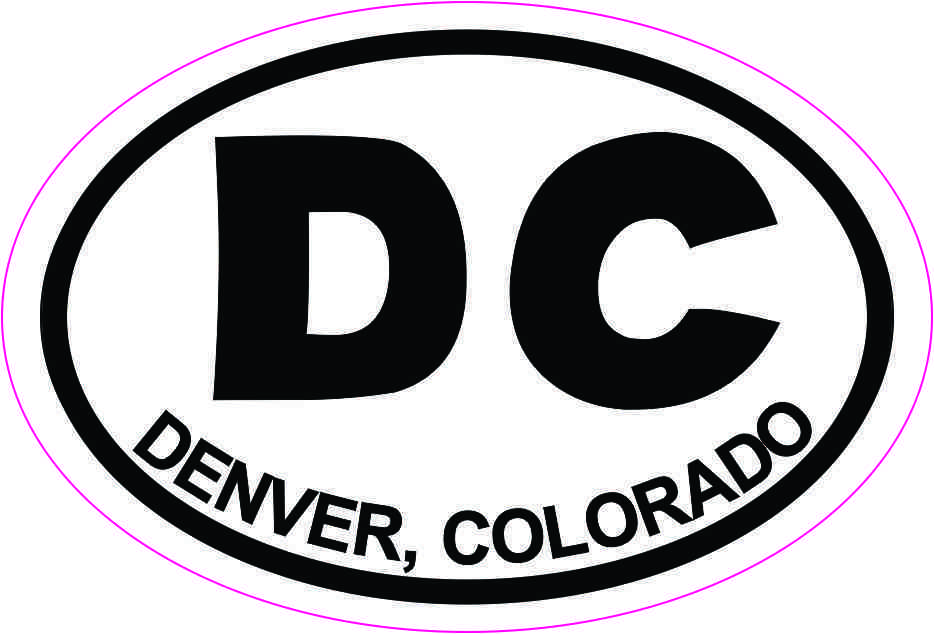 Oval DC Denver Colorado Sticker
