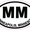 Oval MM Minneapolis Minnesota Sticker
