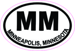 Oval MM Minneapolis Minnesota Sticker