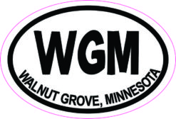 Oval WGM Walnut Grove Minnesota Sticker