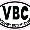 Oval VBC Vancouver British Colombia Sticker