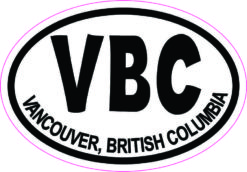 Oval VBC Vancouver British Colombia Sticker