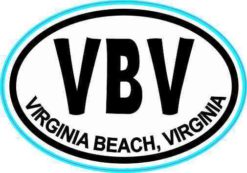 Blue Oval VBV Virginia Beach Virginia Sticker