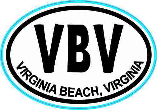 Blue Oval VBV Virginia Beach Virginia Sticker
