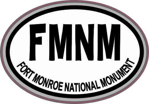 Gray Oval FMNM Fort Monroe National Monument Sticker