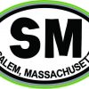 Green Oval SM Salem Massachusetts Sticker