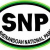 Green Oval SNP Shenandoah National Park Sticker